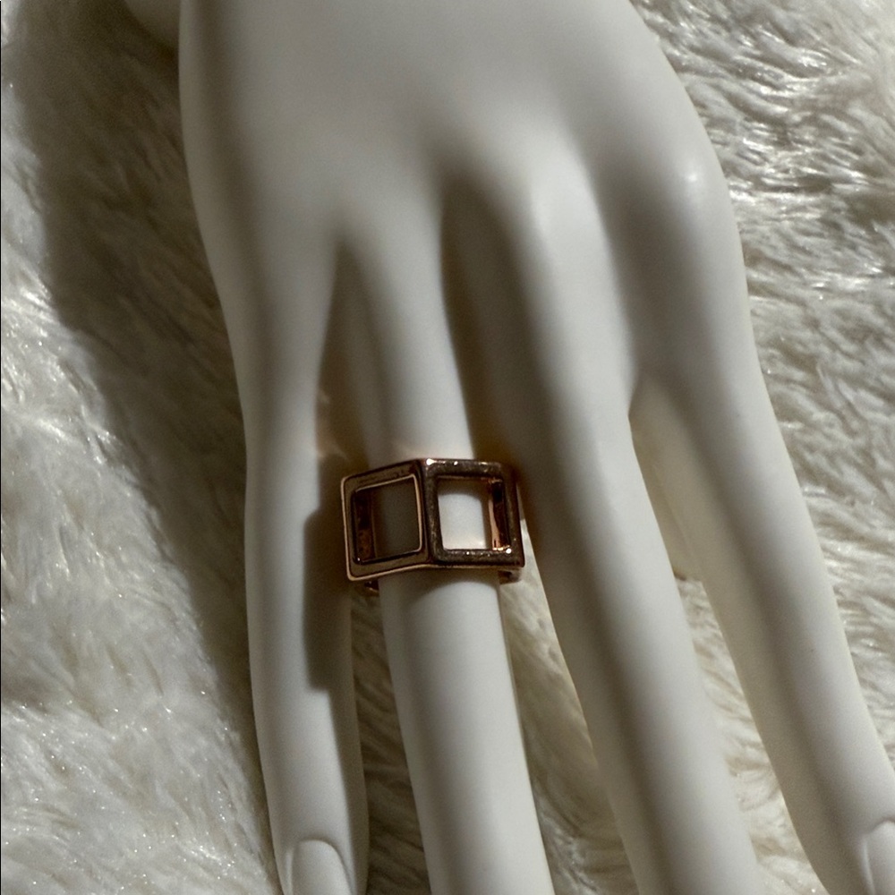 French Connection Rose Gold Geometric Ring